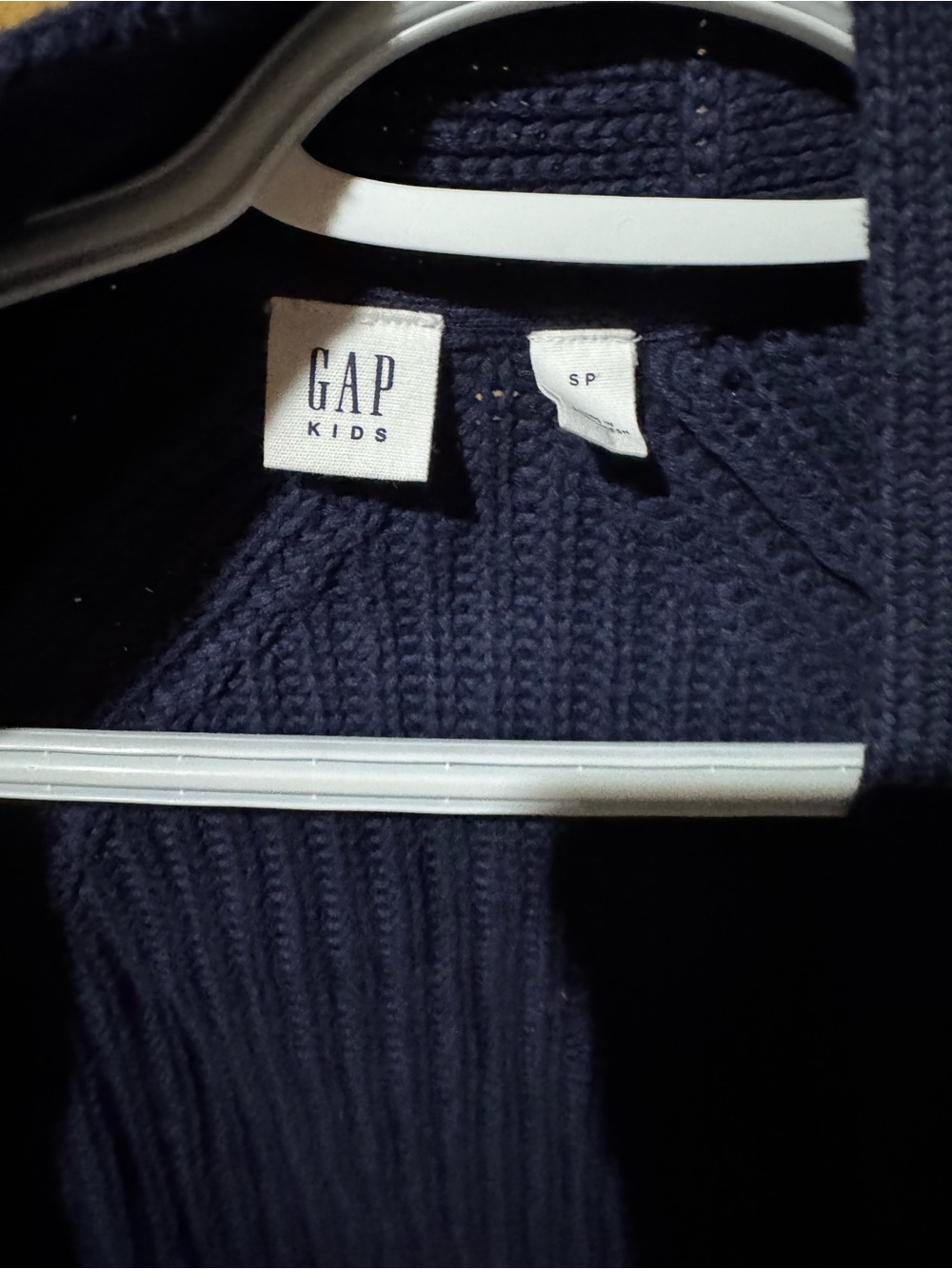 GAP Deep Navy Open-Front Ribbed Cardigan - Picture 3 of 6